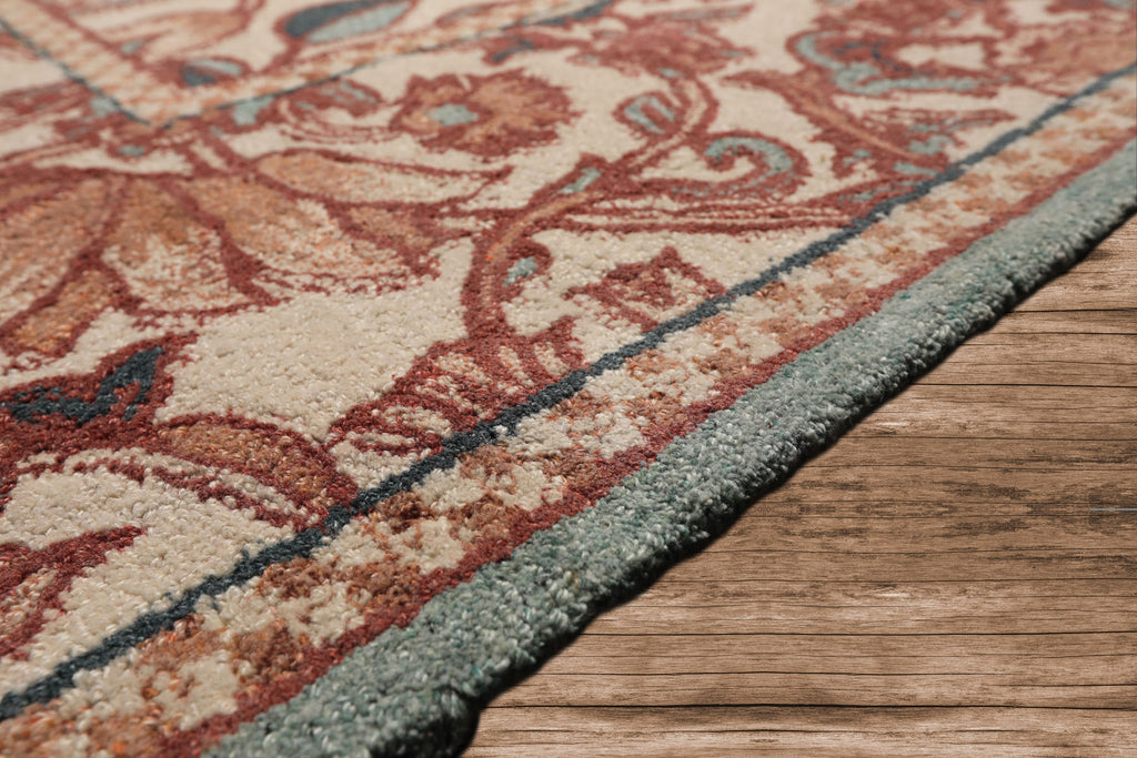 Ivory & Rust Multi Size Traditional William Morris Lotus Garden High ...
