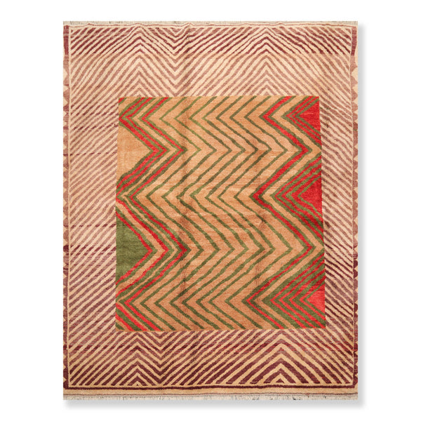 6x9 Beige, Tan, Green Color Hand Knotted Turkish Persian 100% Wool Traditional Oriental Rug