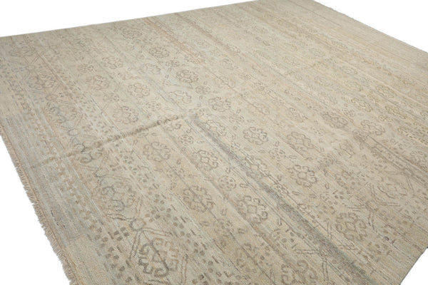 LoomBloom 10' x14' Hand Knotted Wool Turkish Oushak Area Rug Transitional Grayish Beige