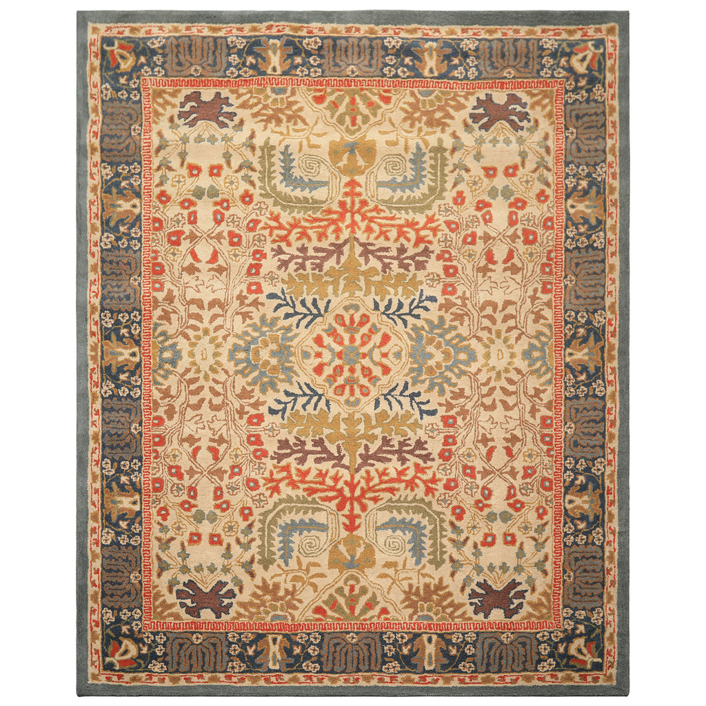 Multi Sizes Beige Handmade Transitional Arts & Craft 100% Wool Oriental Area Rug
