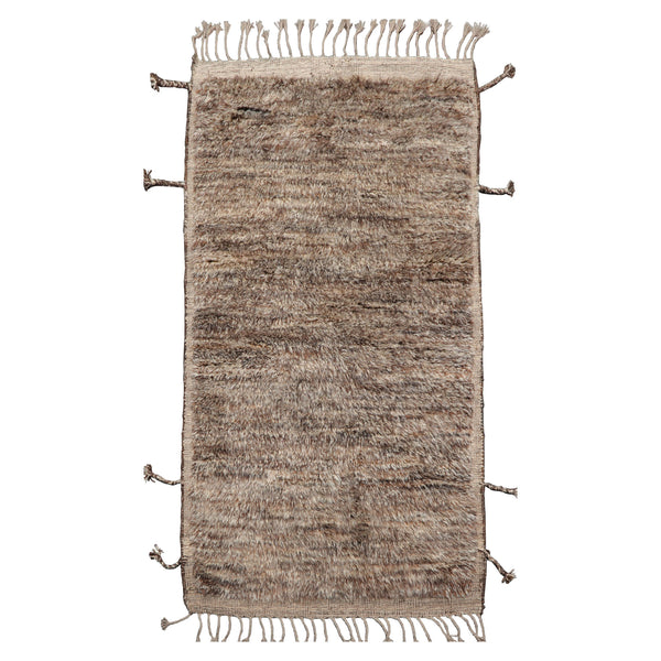 3' x 5' Tan Hand Knotted Afghan Moroccan Modern & Contemporary Tribal Wool Oriental Area Rug