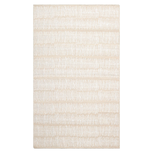 LoomBloom 3x5 Beige Skilled Hand-Woven Afghan Moroccan Modern Designer Wool Oriental Oriental Rug