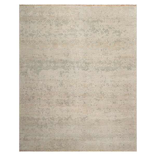 8x10 Gray, Beige, Green Color Hand Knotted Afghan Oushak Wool Traditional Oriental Rug