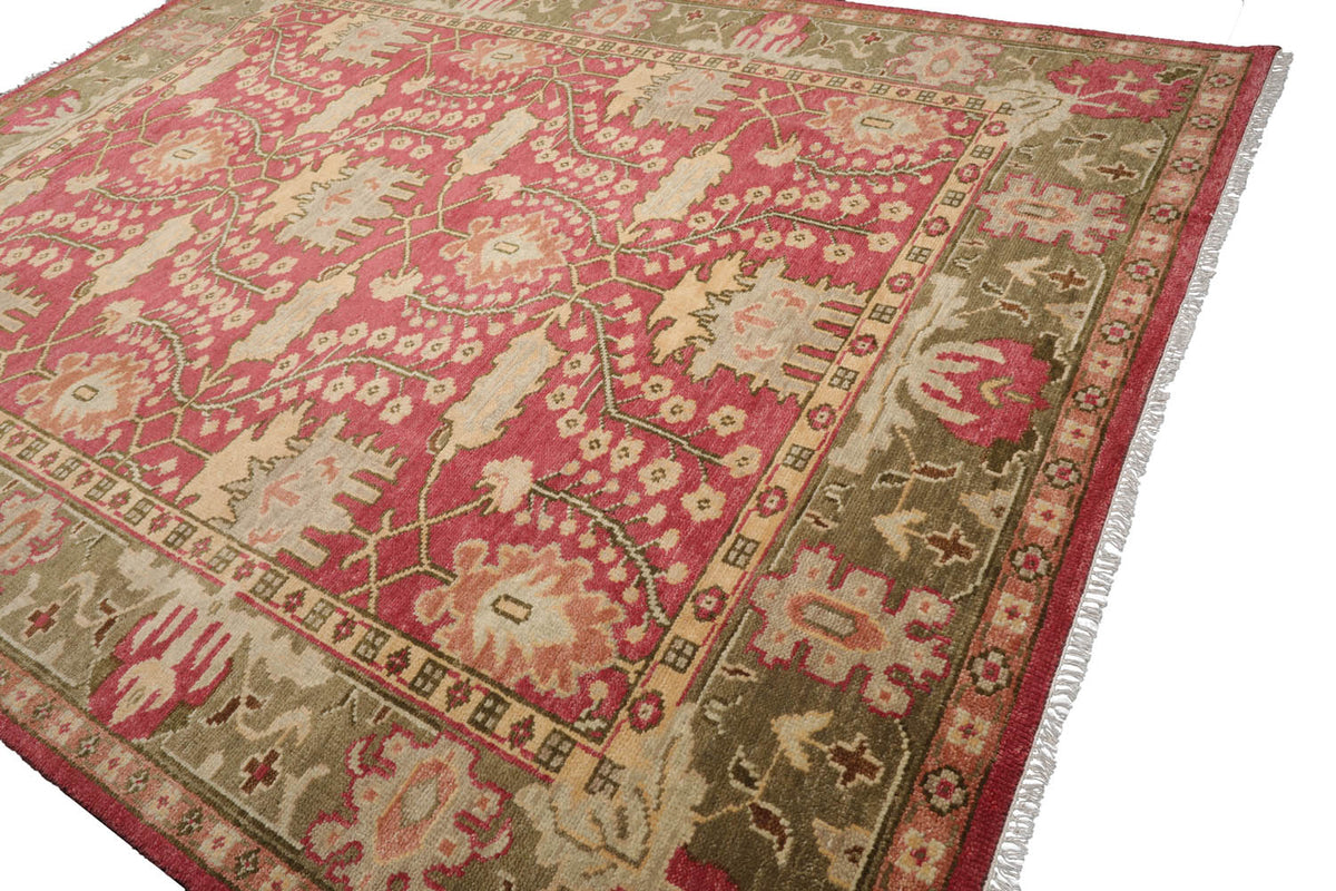 Green And Raspberry Area Rug Multi Size Raspberry Hand Knotted All-Over Oriental Area Rug ...