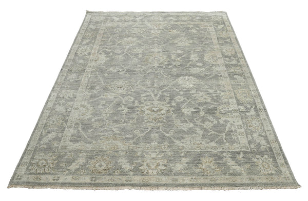 LoomBloom Multi Size Gray, Beige Hand Knotted 100% Wool Turkish Oushak Traditional Oriental Area Rug