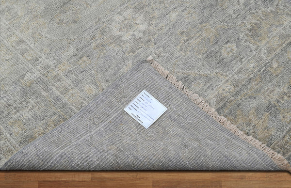 8x10 Moss, Beige, Gray Color Hand Knotted Oushak Wool Traditional Oriental Rug