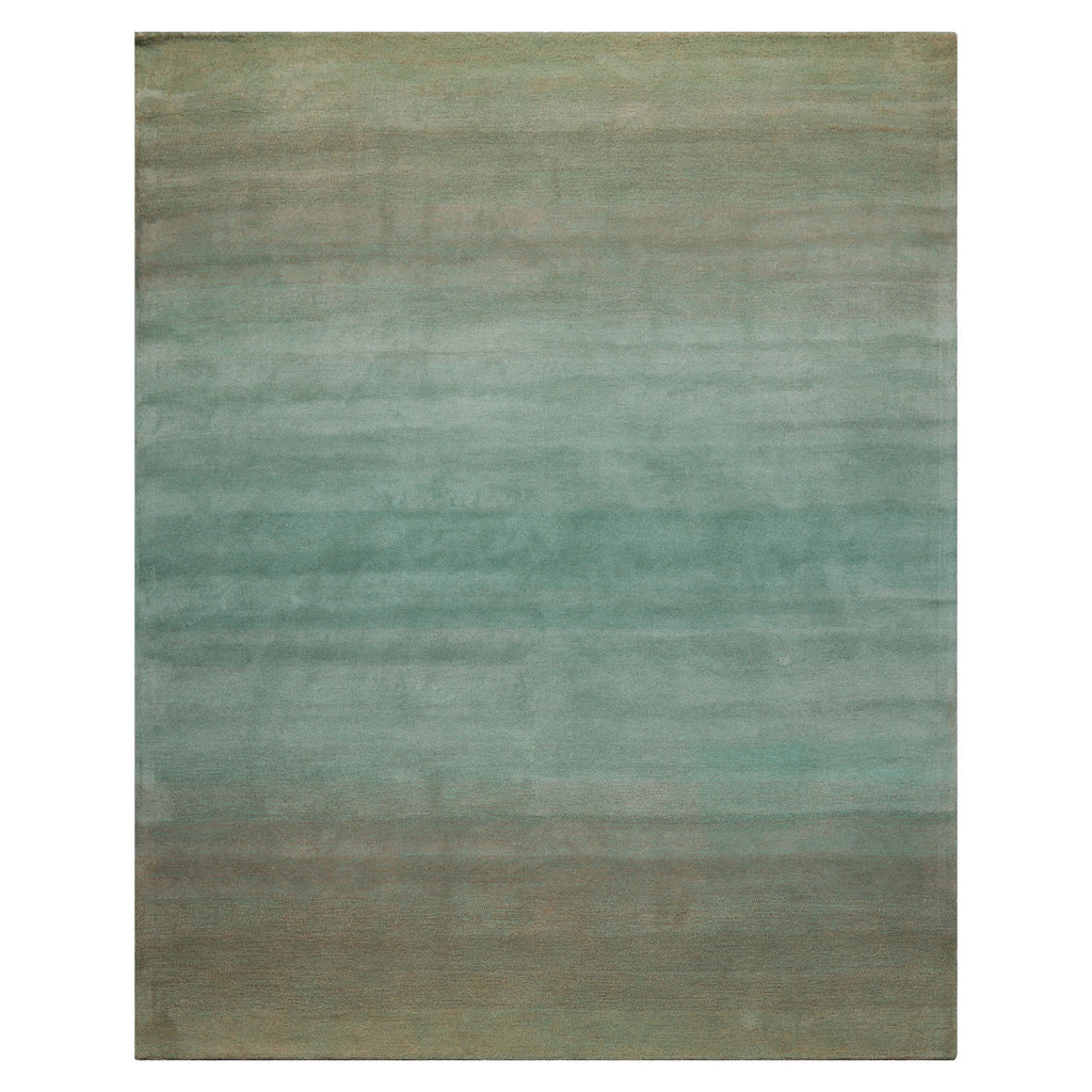 LoomBloom Multi Size Turquoise Ombre Hand-Tufted Wool Area Rug - Modern Contemporary Designer Oriental