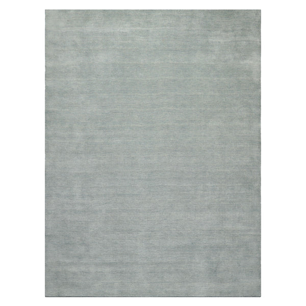 9x12 LoomBloom Slate Solid Hand Loomed Wool Rug  Contemporary Elegance