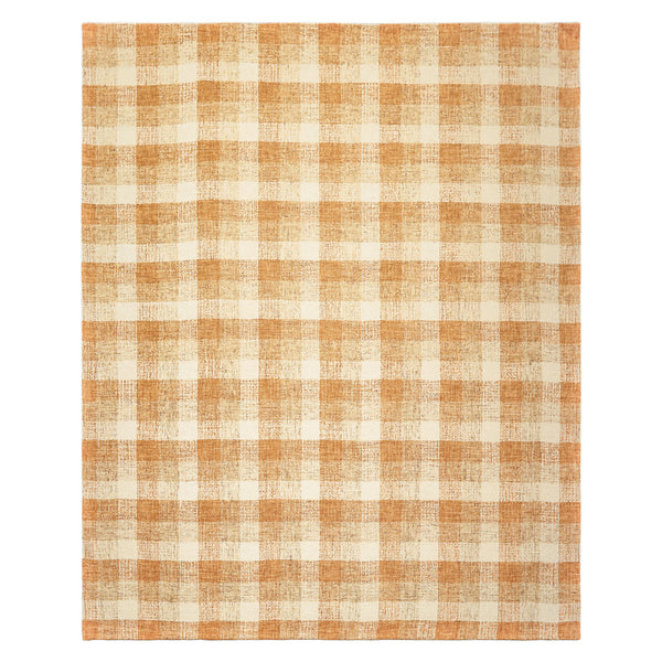 Multi Size Ivory Caramel Beige Color Hand Hooked  Wool Contemporary Oriental Rug