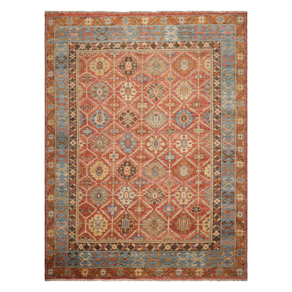 Multi Size Burnt Orange Hand Knotted Arts \u0026 Crafts Oushak Geometric  Oriental Area Rug – loomBloom Rugs, image size:1024x1024