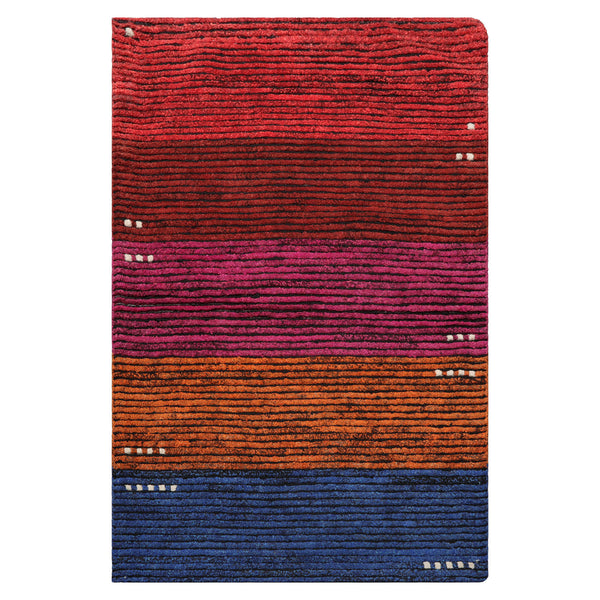 3'3''x5' LoomBloom Tufenkian Orange Hand-Knotted Wool Tibetan Contemporary Area Rug
