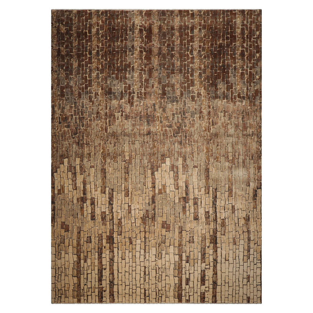 10x14 Beige, Tan, Brown Color Hand Knotted Peshawar Wool Traditional Oriental Rug
