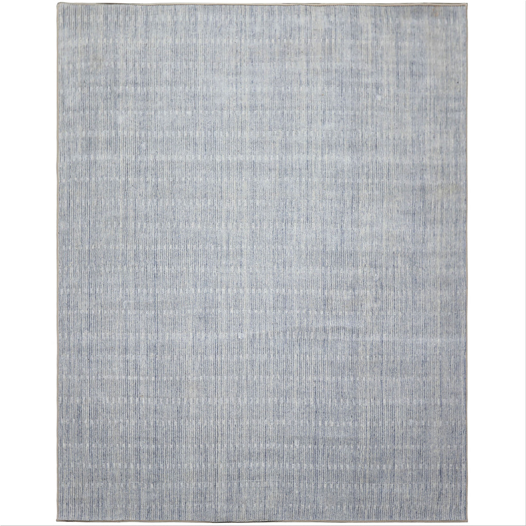 Multi Size Slate Blue Color Hand Loomed  Wool Contemporary Oriental Rug