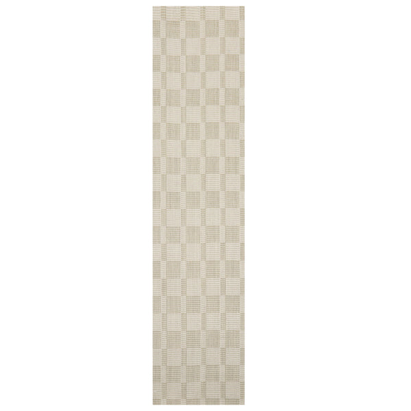 Multi Size Green White Color Hand Loomed Flatweave Wool Modern Oriental Rug