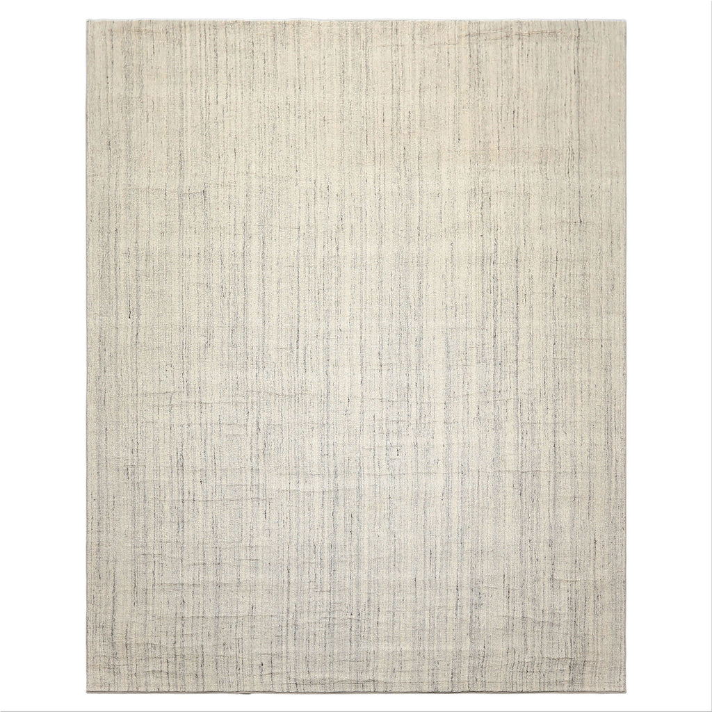 Multi Size Ivory Gray Color Hand Loomed  Wool Contemporary Oriental Rug