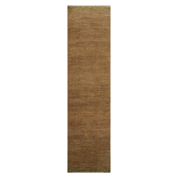 3x10 Gold, Green, Rust Color Hand Knotted Peshawar Wool Contemporary Oriental Rug