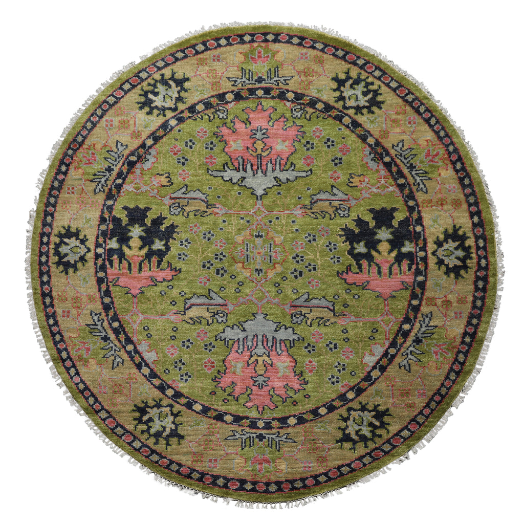 LoomBloom Multi Sizes Multi Colors Hand Knotted Muted Turkish Oushak 100% Wool Traditional Oriental Area Rug