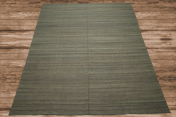 8x10 Teal, Brown, Color Hand Woven Kilim Wool Modern & Contemporary Oriental Rug