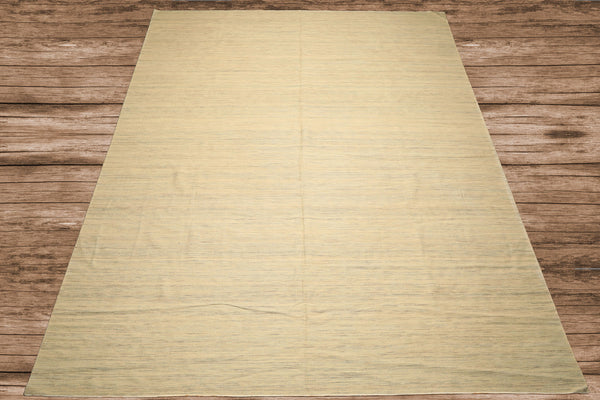 10x14 Ivory, Celadon, Multi Color Hand Woven Kilim Wool Modern & Contemporary Oriental Rug