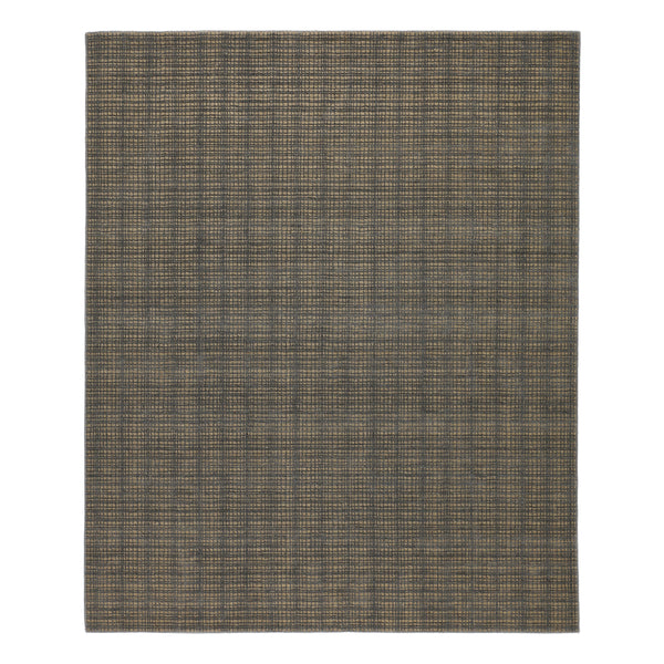 8x10 Tan, Dark gray, Color Hand Loomed  Wool & Jute Modern & Contemporary Oriental Rug