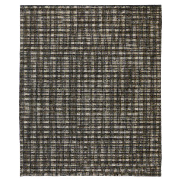 8x10 Tan, Black, Color Hand Loomed  Wool & Jute Modern & Contemporary Oriental Rug