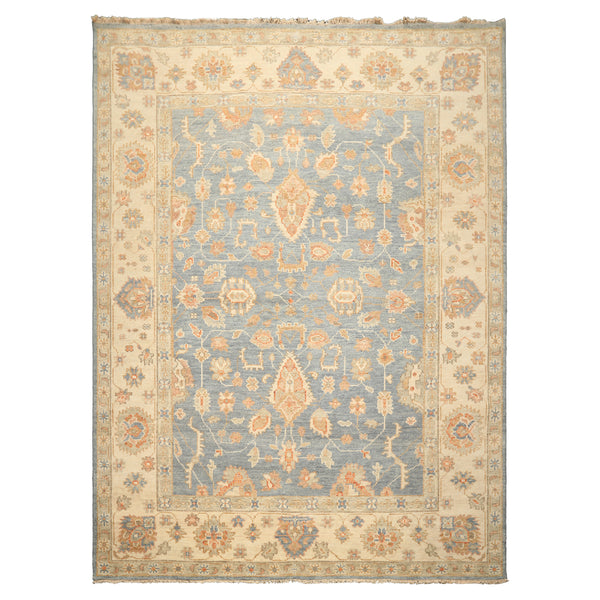 9x12 Beige, Blue, Taupe Color Hand Knotted Tibetan Wool Modern & Contemporary Oriental Rug