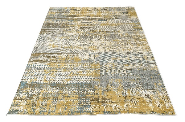 9x12 Beige, Gray, Gold Color Power Loom Oushak Wool Modern Oriental Rug