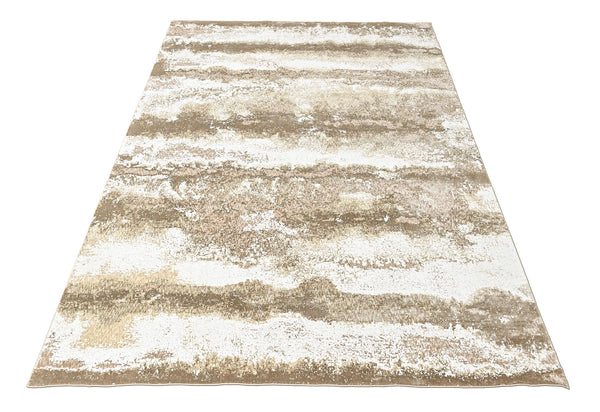 9x12 Ivory, Beige, Brown Color Power Loom Oushak Wool Modern Oriental Rug