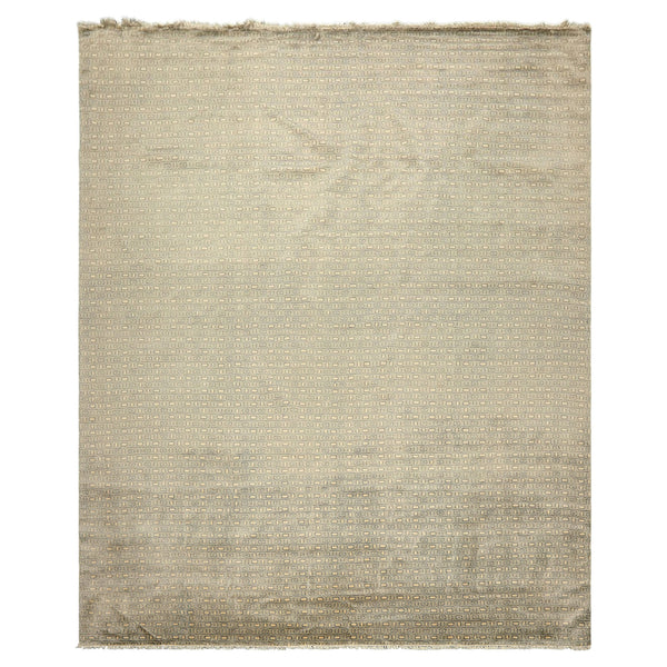 8x10 Moss, Ivory, Color Hand Knotted Bokhara New Zealand Wool Modern & Contemporary Oriental Rug