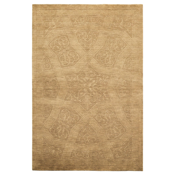 5x8 Olive, Green, Color Hand Loomed Tibetan Wool Modern & Contemporary Oriental Rug