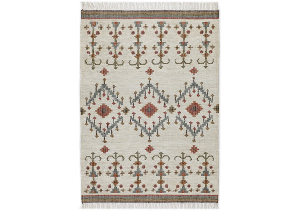 Multi Size Beige Rust Brown Color Hand Woven Kilim Jute Southwestern Oriental Rug
