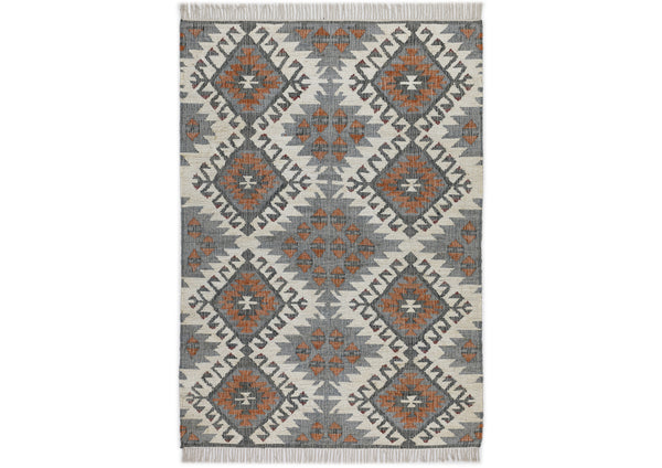 Multi Size Ivory Gray Slate Color Hand Woven Kilim Jute Southwestern Oriental Rug