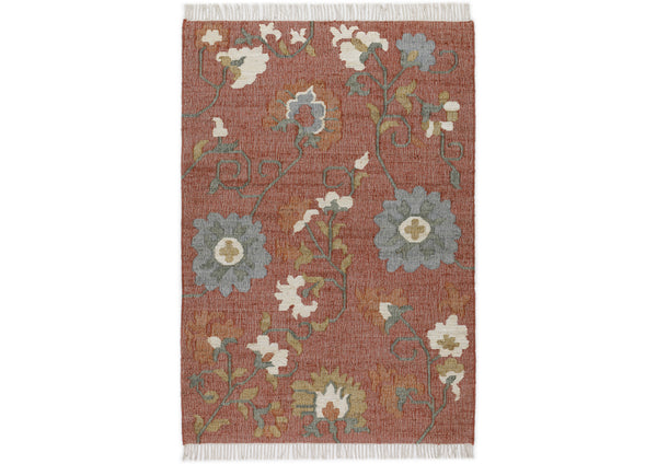 Multi Size Rust Sage Ivory Color Hand Woven Kilim Jute Traditional Oriental Rug