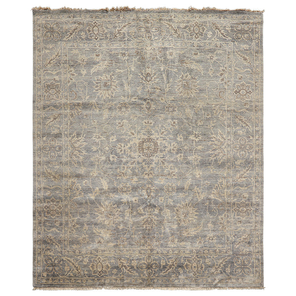 8x10 Gray, Beige, Brown Color Hand Knotted Oushak Wool Transitional Oriental Rug
