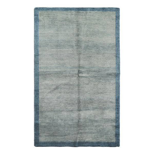 5x8 Aqua, Blue, Color Hand Loomed Tibetan Wool Modern & Contemporary Oriental Rug