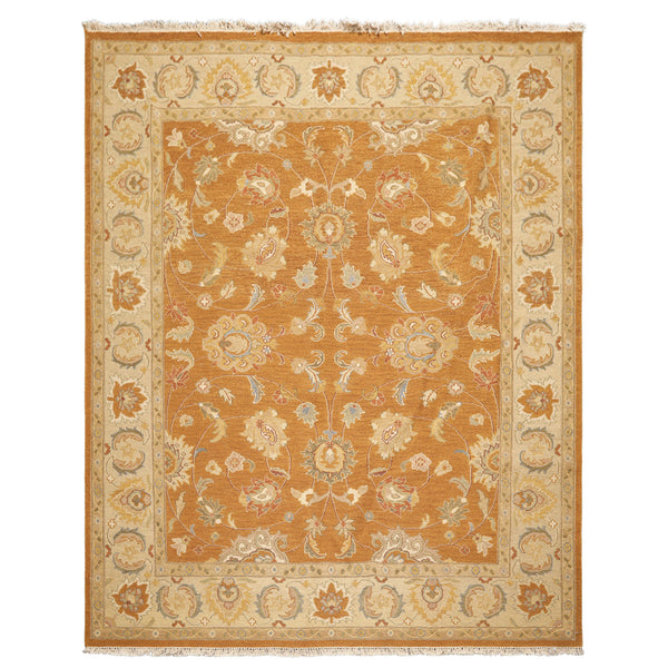 8x10 Caramel, Beige, Taupe Color Hand Knotted Soumak Wool Traditional Oriental Rug