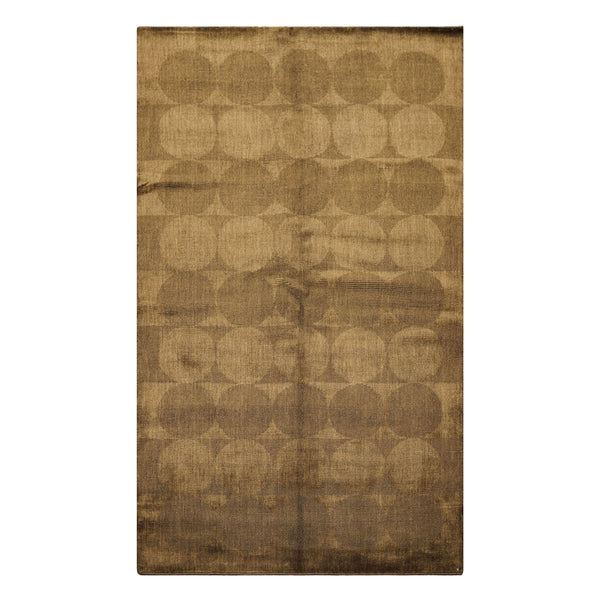 5x8 Tone on Tone Olive, , Color Hand Loomed Tibetan Wool Transitional Oriental Rug