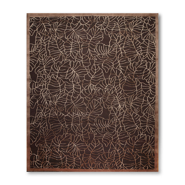 8x10 Brown, , Color Hand Knotted Tibetan Wool & Silk Modern Oriental Rug
