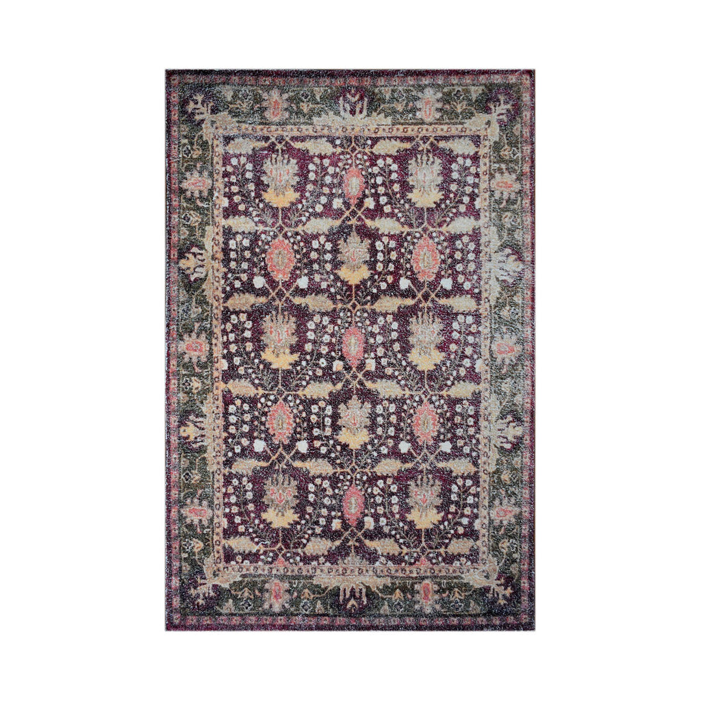 Multi Size Purple Brown Beige Color Hand Woven All-Over Polyester Traditional Oriental Rug