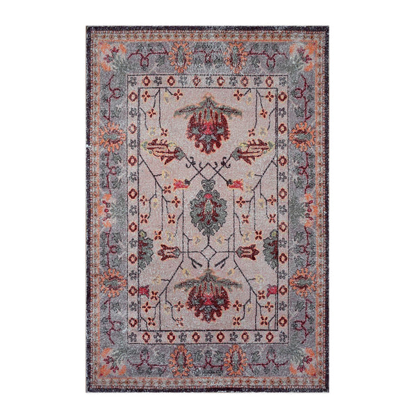 Multi Size Multi Gray Orange Color Hand Woven All-Over Polyester Traditional Oriental Rug