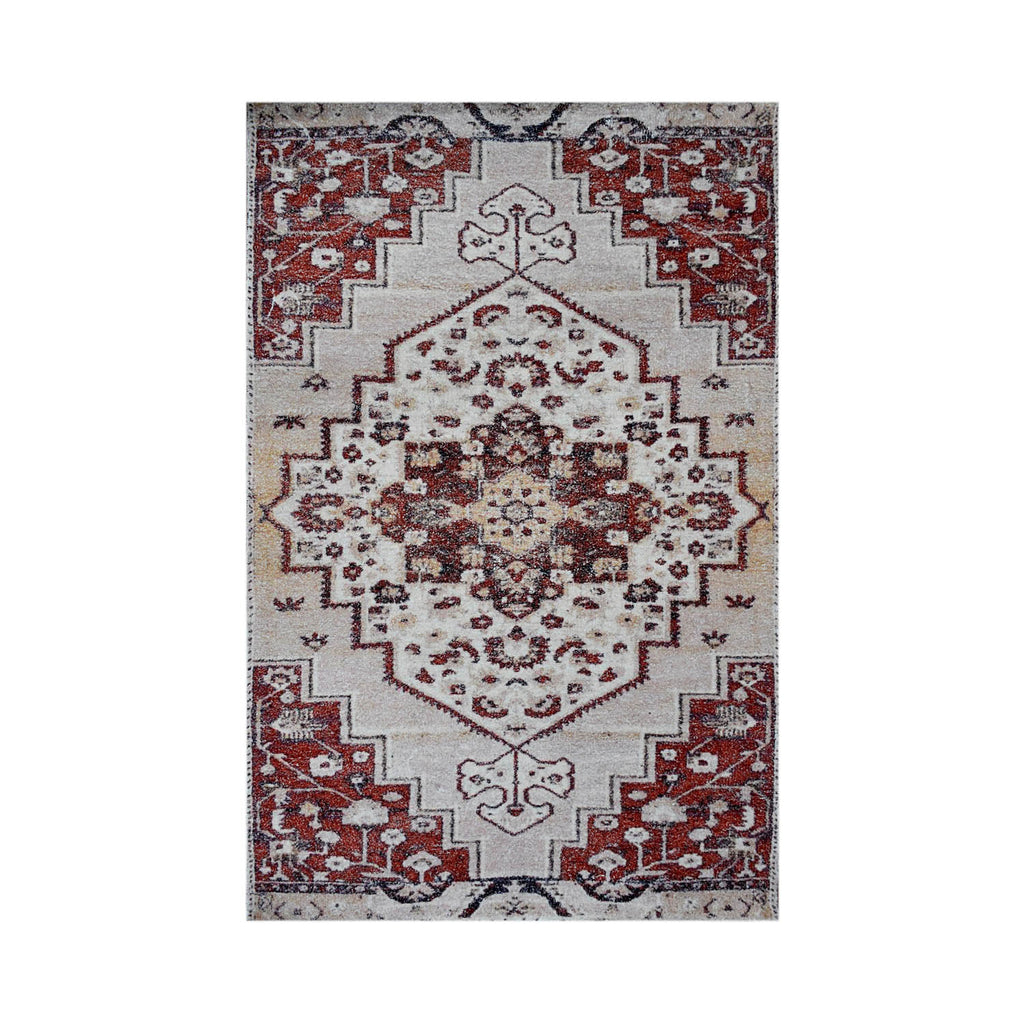 Multi Size Beige Taupe Burnt Orange Color Hand Woven All-Over Polyester Traditional Oriental Rug