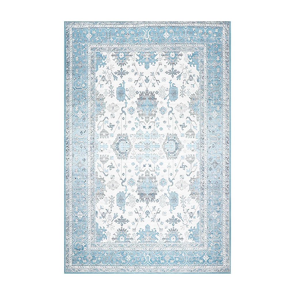 Multi Size Gray Teal Brown Color Machine Made All-Over Polypropylene Traditional Oriental Rug
