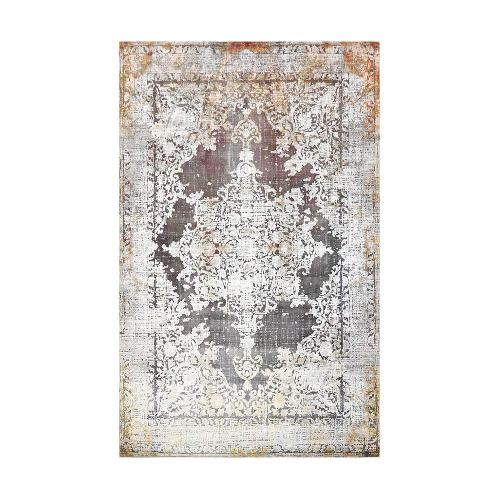 Multi Size Gray Cream Green Color Machine Made All-Over 100% Cotton Modern Oriental Rug