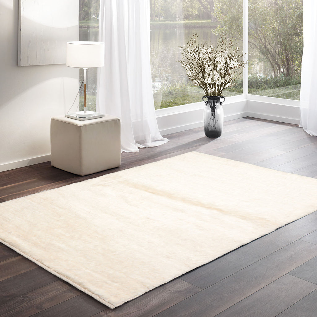 3x5 Ivory, , Color Hand Knotted Afghan Moroccan Wool Contemporary Oriental Rug