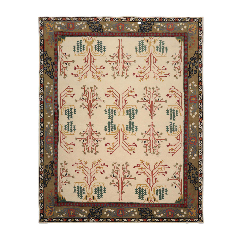 Multi Size Beige Wine Burnt Orange Color Hand Tufted All-Over 100% Wool Transitional Oriental Rug