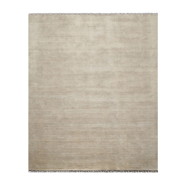 9x12 Mossy Gray Color Hand Knotted All-Over 100% Wool Modern Oriental Rug