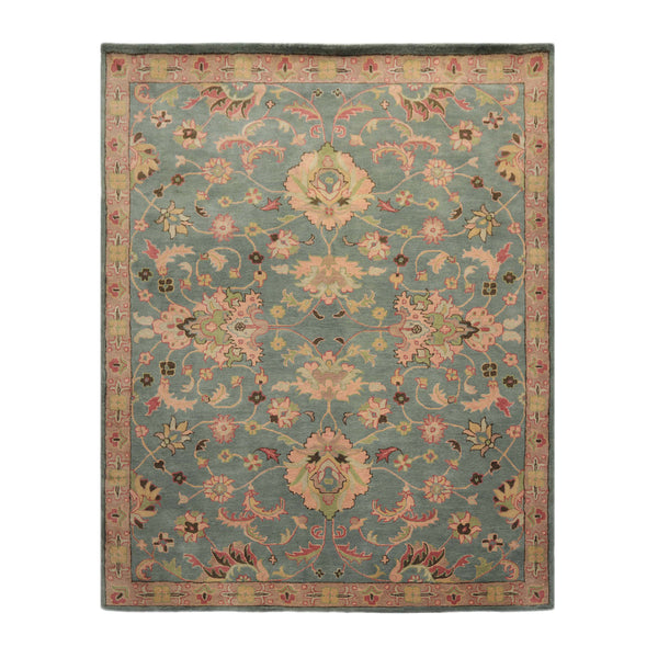 Multi Size Celadon Blush Green Color Hand Tufted All-Over 100% Wool Modern Oriental Rug