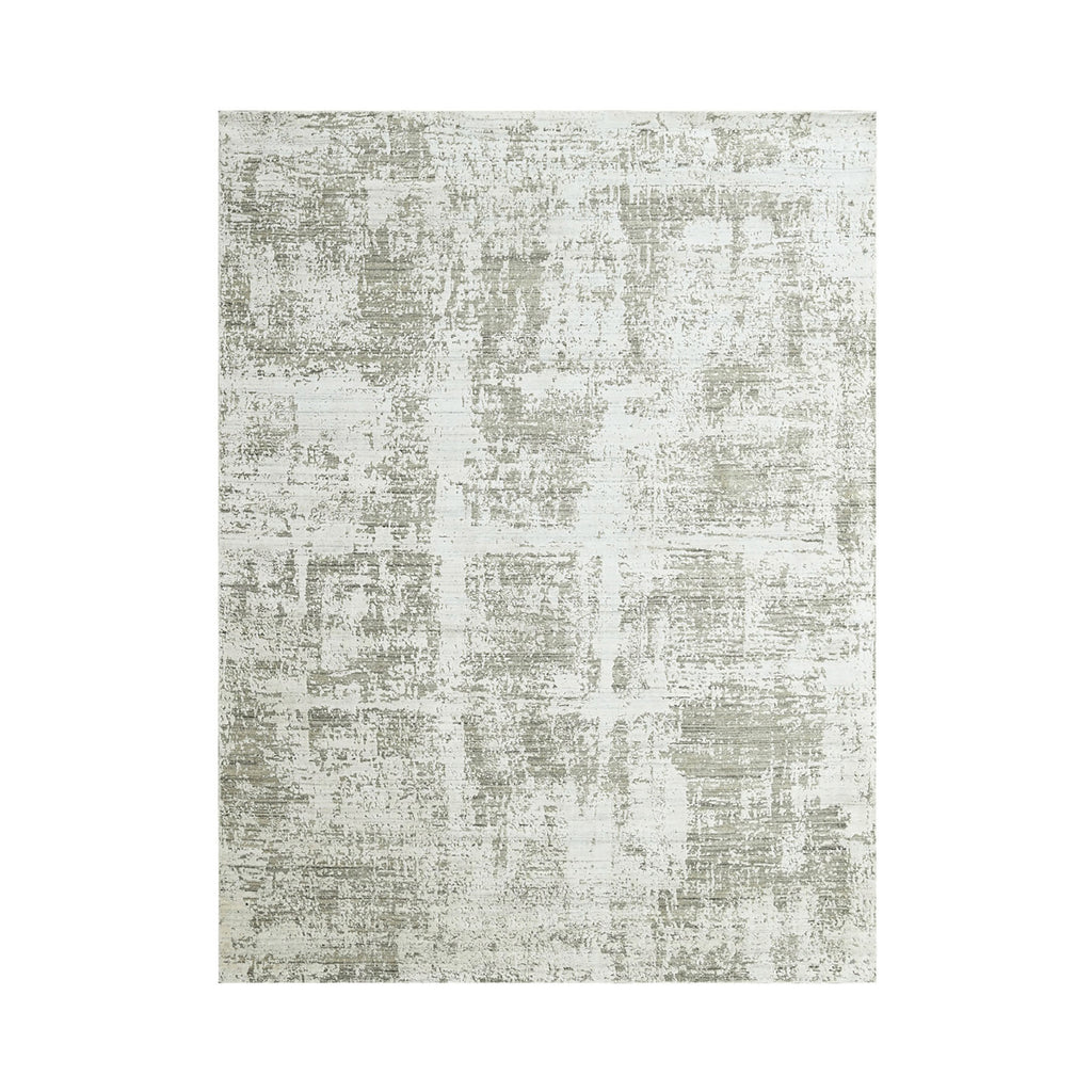Multi Size Ivory Gray Beige Color Hand Knotted All-Over 100% Wool Modern & Contemporary Oriental Rug
