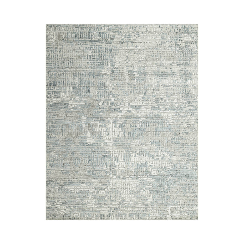 Runner Tone On Tone Gray, , Color Hand Knotted All-Over Wool/Bamboo Silk Modern & Contemporary Oriental Rug