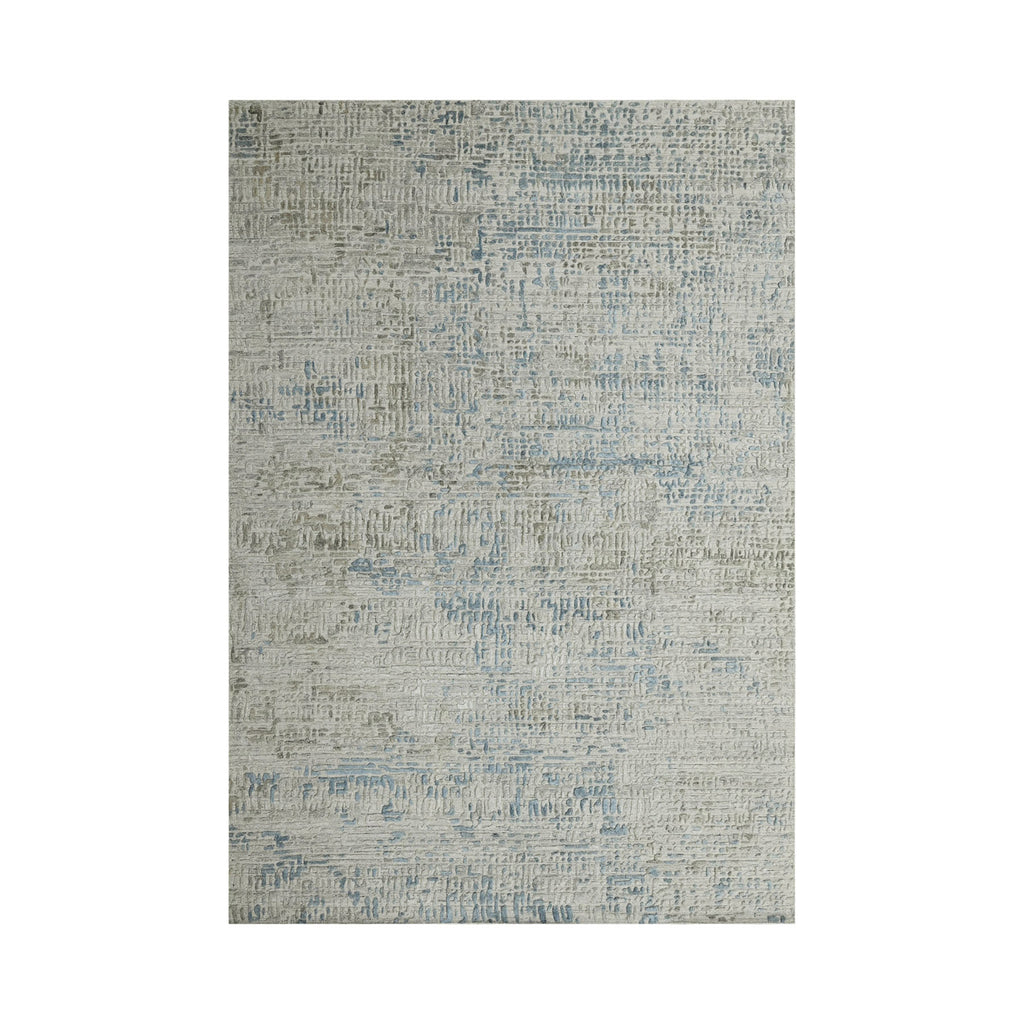 Multi Size Gray Beige Blue Color Hand Knotted All-Over Wool/Bamboo Silk Modern & Contemporary Oriental Rug